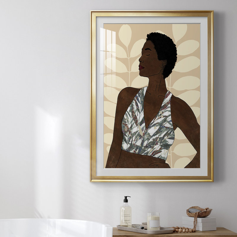 «Ethnic Beauty I» par - Impression sur, Cadre doré, H 42,5 po x l 30,5 po x P 1 po