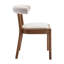 Ensemble de table à manger moderne, table de salle à manger rectangulaire et chaise de salle à manger rembourrée à dossier demi-tonneau avec structure en bois massif pour la salle à manger / cuisine-1566693985-1566693984-1561335560