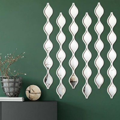Teardrop Mirror Decor Narrow Wall Decoration