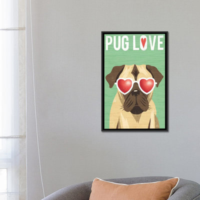 «Beach Bums Series: Pug II», impression sur toile