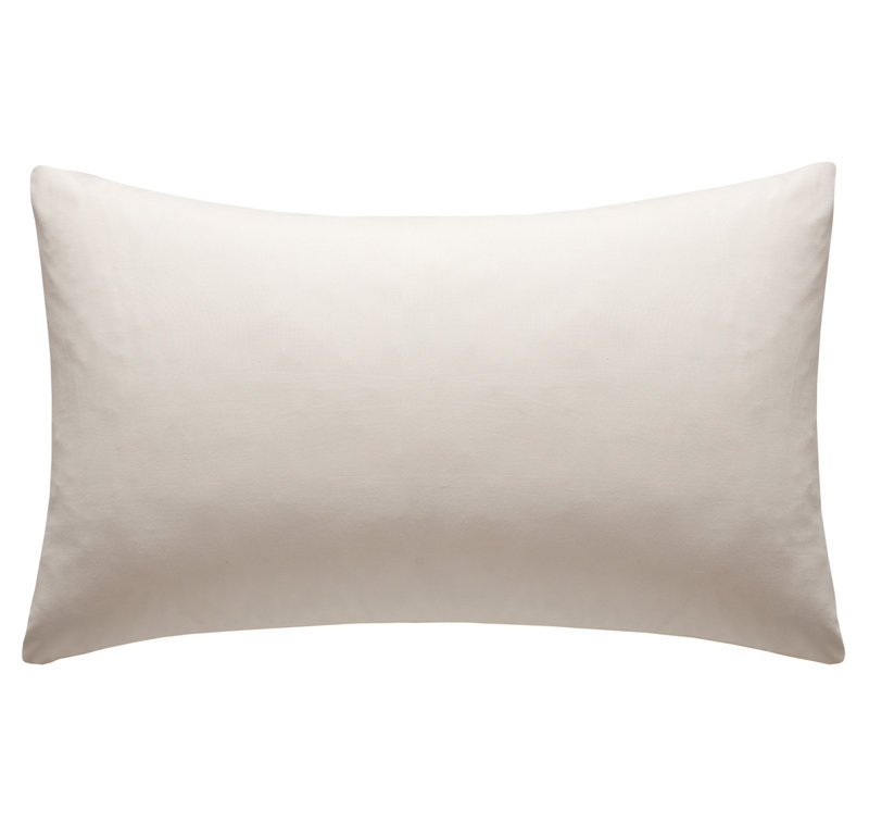 Easy Iron Percale Standard Pillowcase, Cream