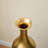 Set Of 3 Black And Gold Metal Vase Floor Vases Ideal (25"/30"/34" H)