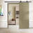 Metropolitan Panelled Dignity Blue Stained Composite MDF Barn Door Slab With Hardware Kit-60193081-60193080-60193079