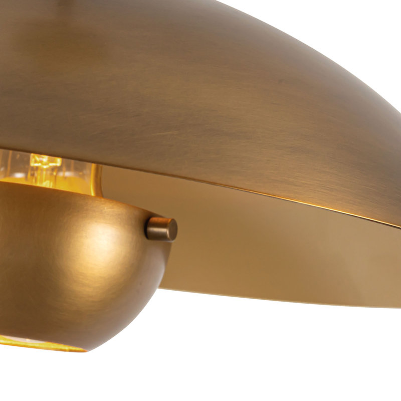 Umbra 14-in Black Pendant, Vintage Brass, 14-in
