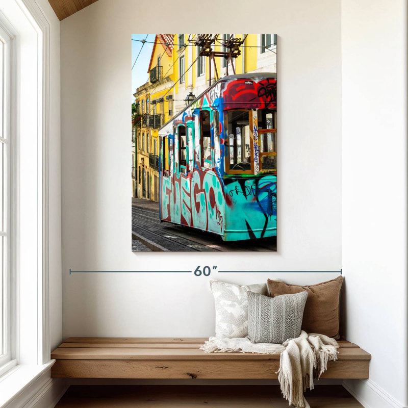 Mehar Graffiti Tramway Lisbon, 48" H x 32" W