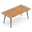 Table de salle à manger Bretta 70,8 po (180 cm) pour 6 personnes, grande table rectangulaire avec pieds robustes, mobilier de salle à manger de style industriel, grise-1824151954