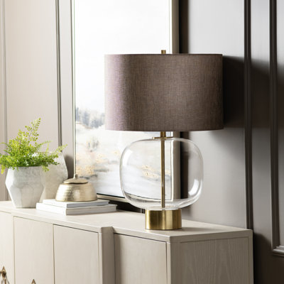 Lampe de table en verre