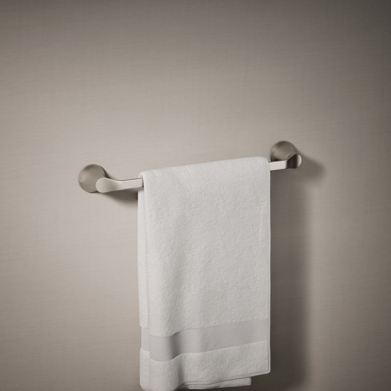 Porte-serviettes Simplice, Nickel brossé éclatant, L 18 po