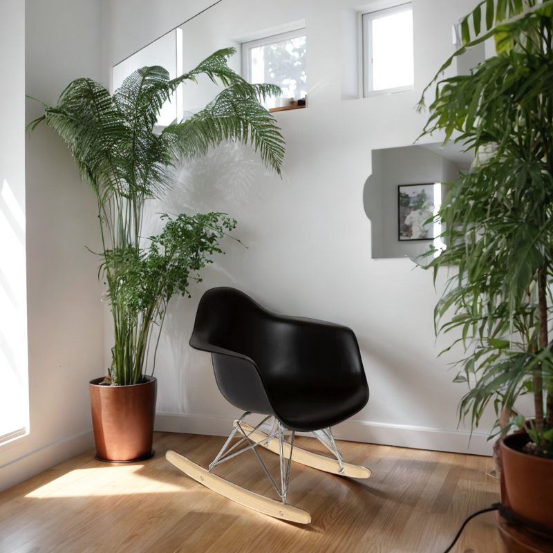 Chaise berçante Bucket, Noir