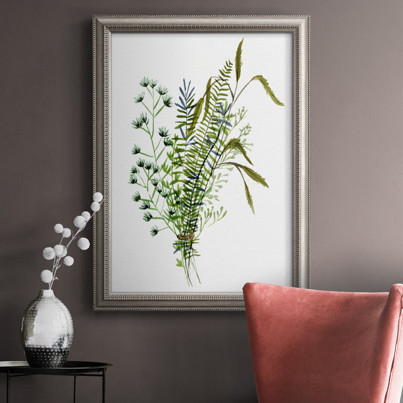 Green Bouquet II - peinture sur toile encadrée, H 36 po x l 24 po x P 2,5 po