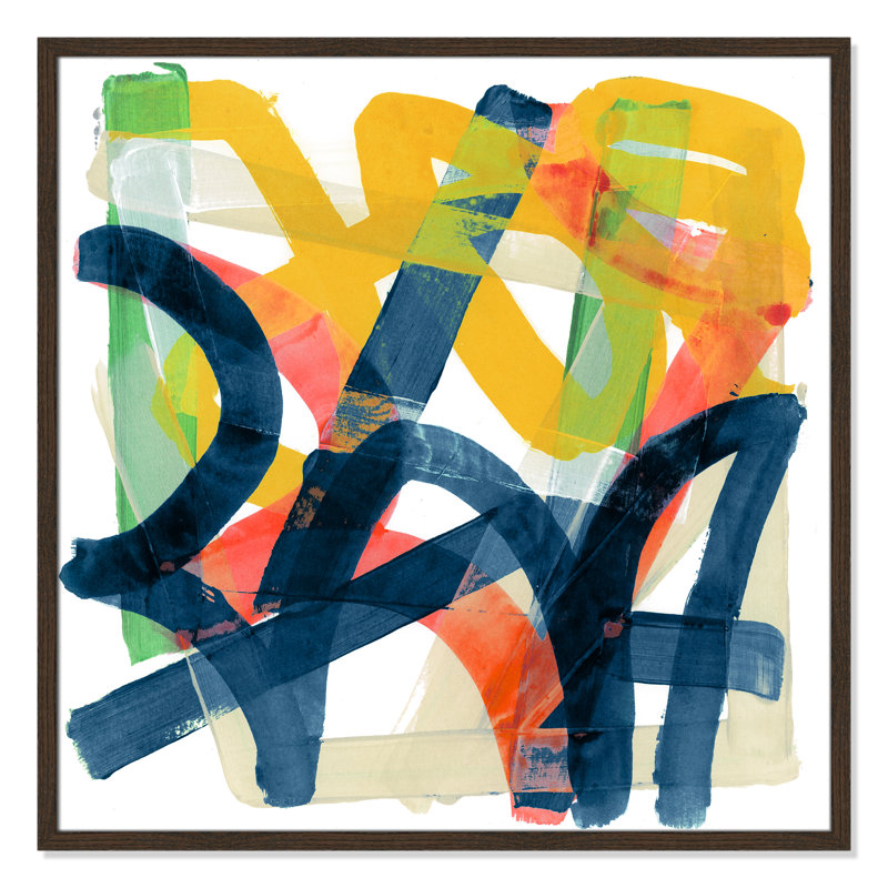 Carlston Adjoined by Cartissi - Peinture encadrée, Cadre noyer, H 32 po x l 32 po x P 0,75 po