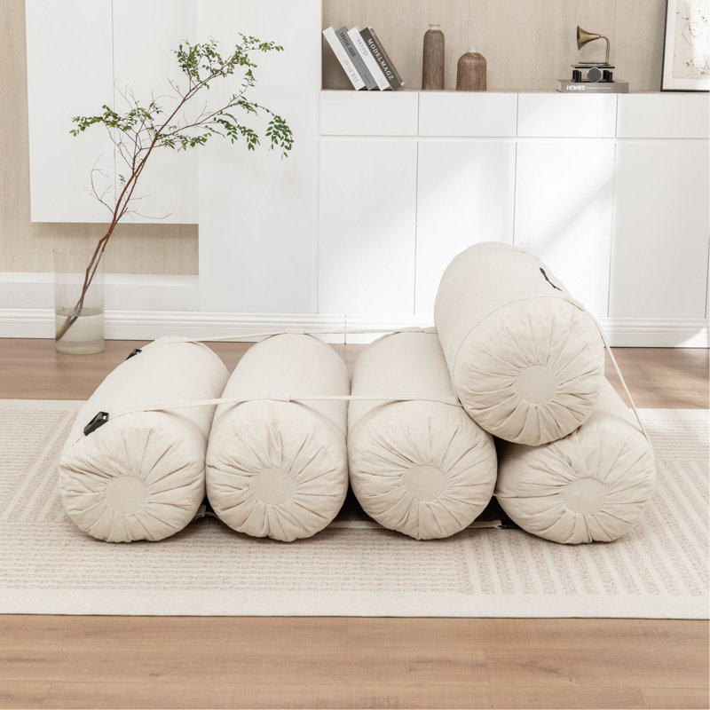Canapé de plancher réglable, canapé paresseux en velours côtelé avec sangles réglables pour des configurations polyvalentes, chaise de loisirs multi-personnes, convient au salon, à la chambre à coucher et plus encore