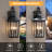 Abarca 26.4''H Iron Black ETL Tempered Glass Outdoor Wall Light with Dusk to Dawn-1864682611-1864682614