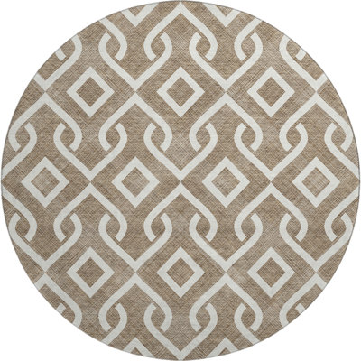 Premium Machine Washable Cerrito Brown Rug