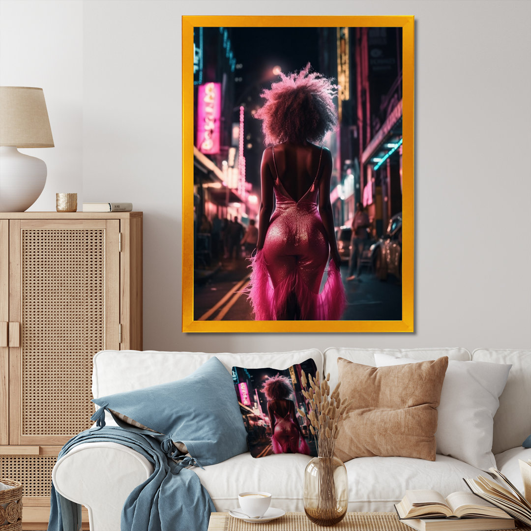 African American Chromatic Chic - Woman African American Canvas Print Wall Art Mercer41 