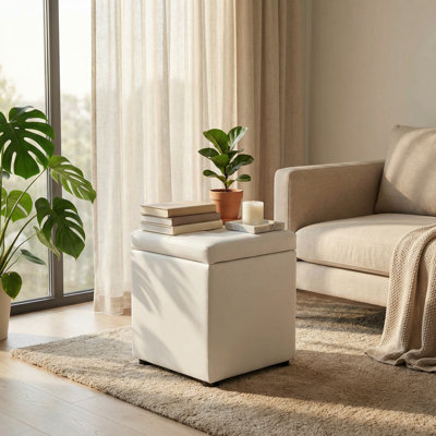 Tabouret haut de salon en cuir Pure