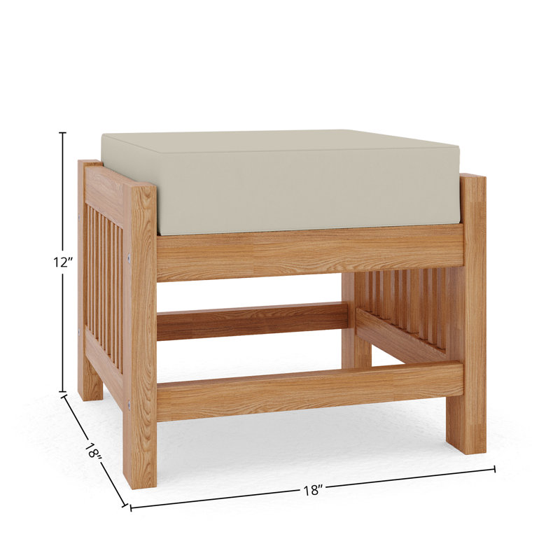Repose-pieds d'extérieur Crider, Toile Sunbrella® régate