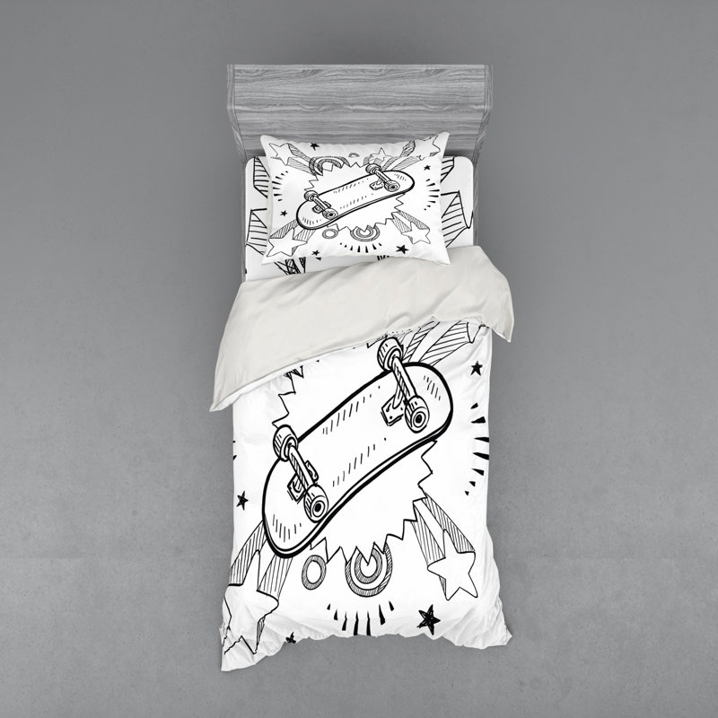 Doodle 3 - Piece Quilt Set, Twin XL Duvet Cover + 2 Additional Pieces