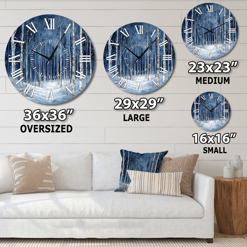 Horloge murale en métal Winter Winter, Petit