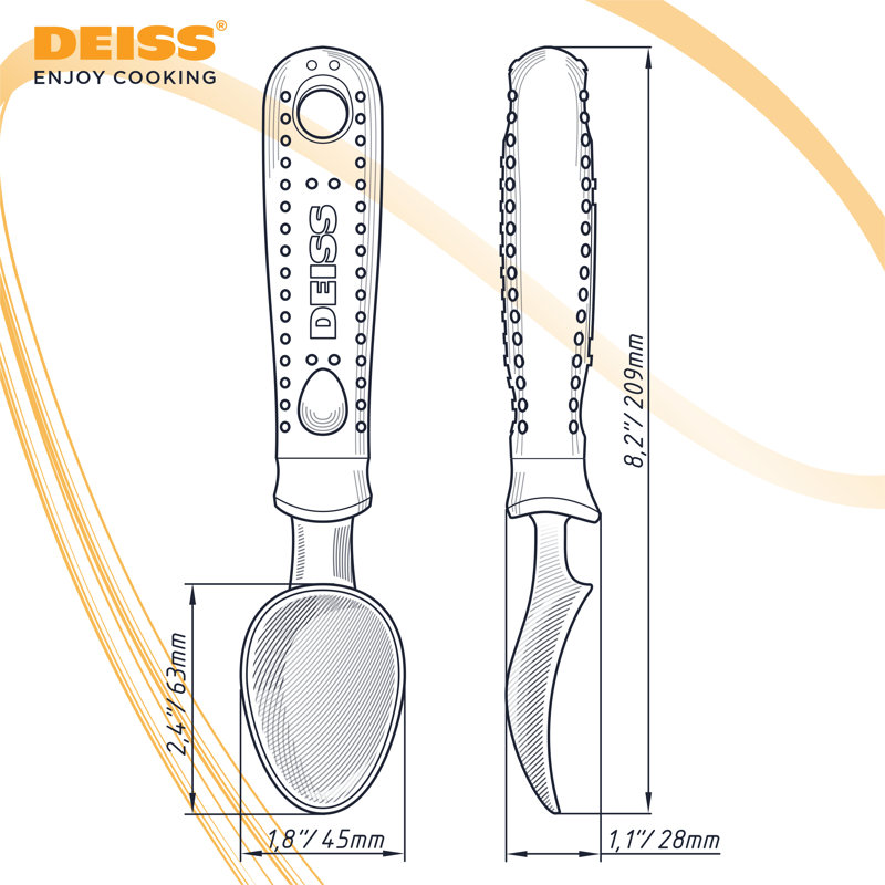 Cuillère à crème glacée dure Deiss Pro