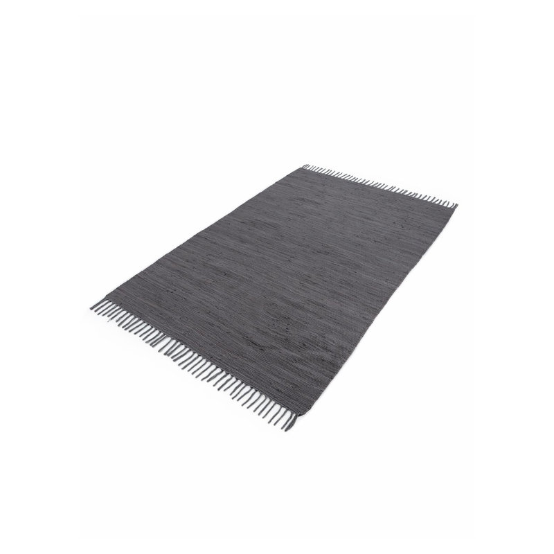 Chindi Uni Solid Colour Hand Crafted Hand Braided Grey Area Rug, Rectangle 190 x 290cm
