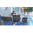 Patio Glider Swivel Rocker Set: 5Piece Patio Furniture Sets, 360° Swivel Rocking Chairs With Ottoman, Rust-Resistant Cushion -Perfect For Backyard/Deck/Porch/Balcony Decors- Gray Wicker, Blue Cushion(2Chair+2Ottoman+1Table)