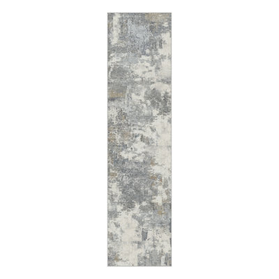 Modern Abstract Machine Washable Area Rug With Non-Slip Rubber Backing