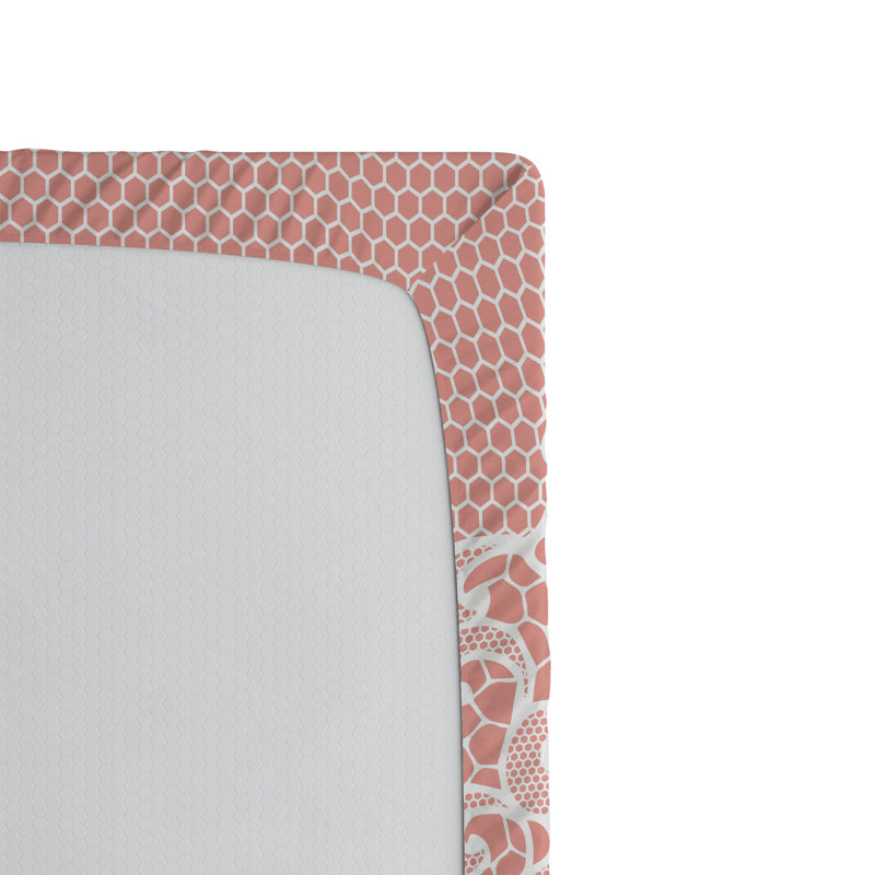 Drap-housse orange Ambesonne, Drap-housse grand, Abstrait rosé
