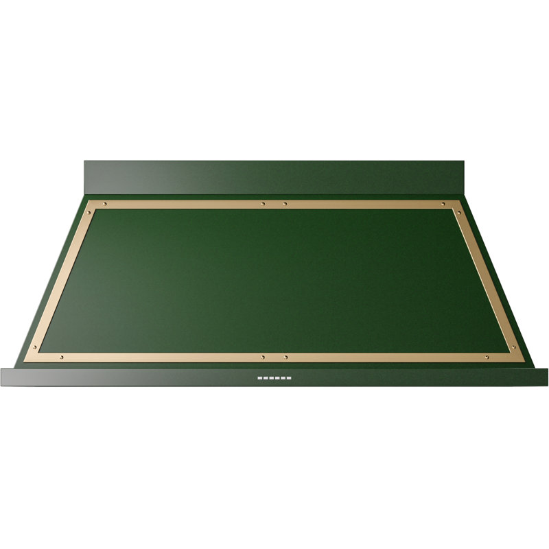 ILVE Nostalgie II Noblesse 60 in Range Hood, Emerald Green/Brass