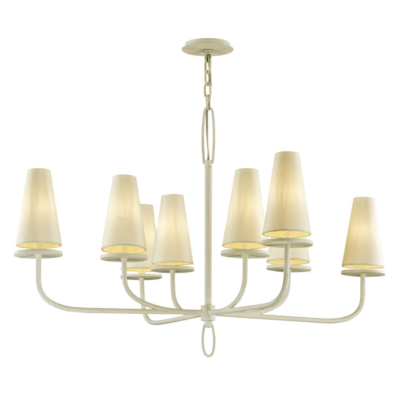 Marcel 8 - Light Chandelier, Gesso White