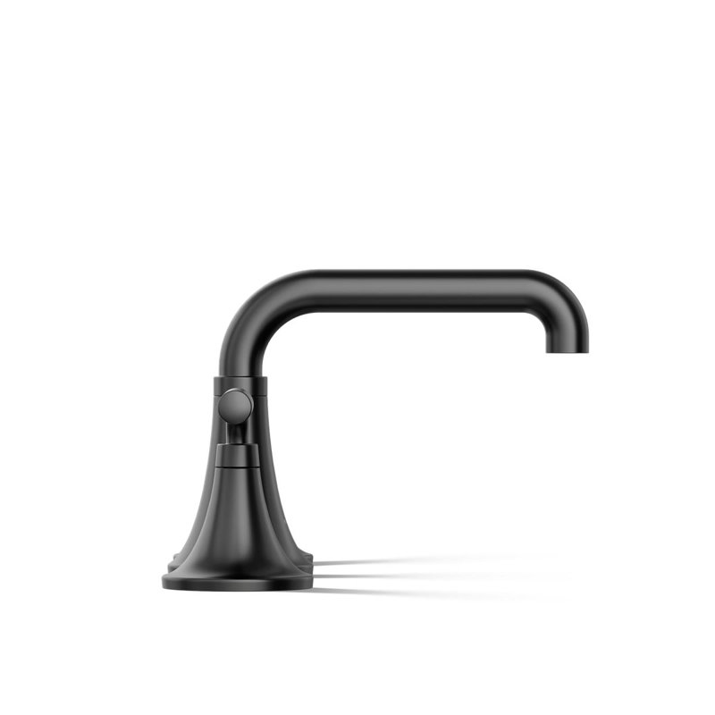 Tone Wall Mounted Bathroom Faucet, Matte Black, 0.5