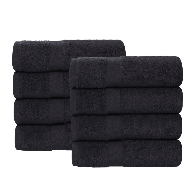 Franklin Cotton Lightweight Quick-Drying Hand Towel, Black