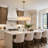 24"/ 31"Dimmable LED Drum Alabaster Chandelier Brass Pendant Lights For Dining Room-917483166-916560377