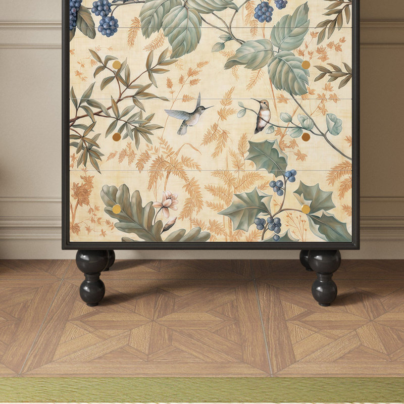 Ceridwen Solid Wood 5 - Drawer Accent Chest