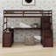 Lit mezzanine avec tiroirs, tablettes et bureau-289469606