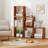 1 PCS 3 Cube Storage Organizers Stackable Bookcase Shelves for Small Spaces Teak