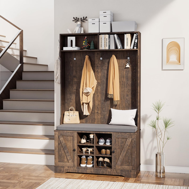 Hall Tree 42cm Wide, Brown