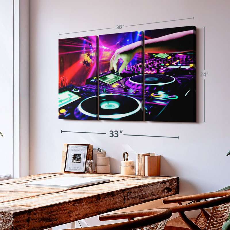 " DJ Equipment ", 24" H x 38" W x 1.25" D