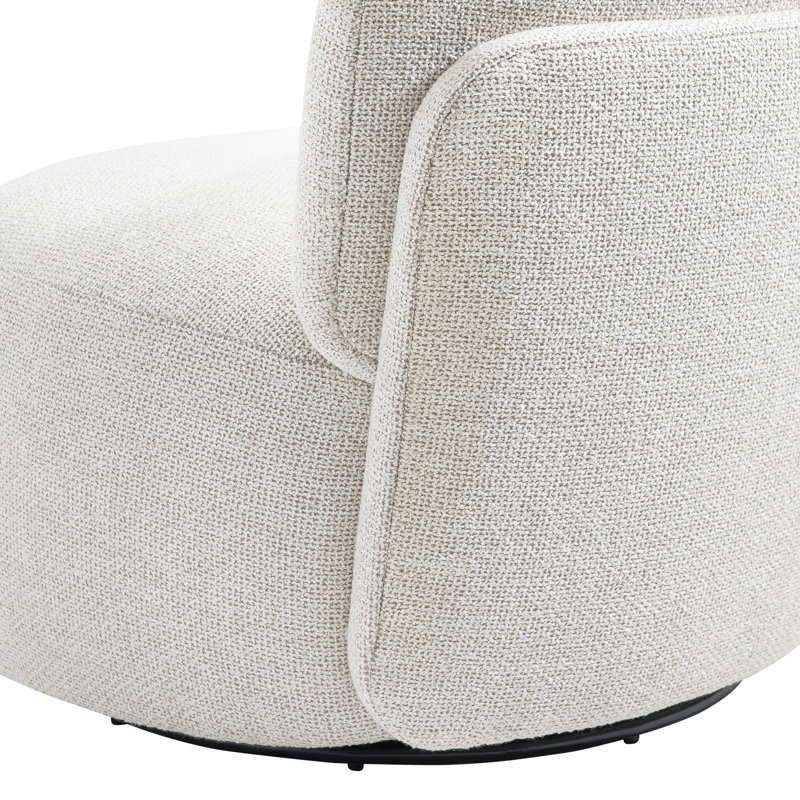 Fauteuil pivotant en tissu Iris - Sur mesure, 1159-033