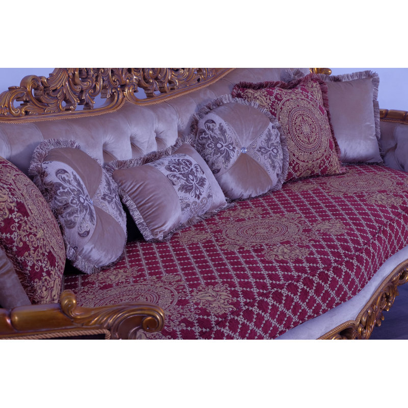Maggiolini Sofa, Red/Burgundy, Brown