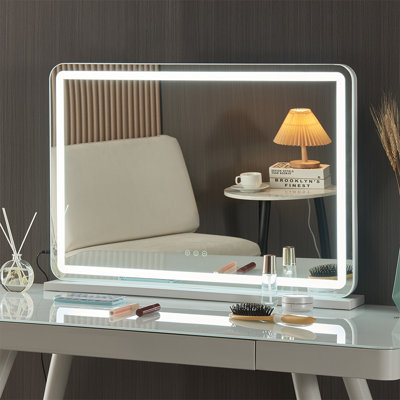 Khalaya Metal Rectangle LED Floor Mirror