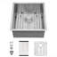 Évier de cuisine encastrable 13 po - 13 po x 15 po x 9 po - Évier de cuisine encastrable en acier inoxydable de calibre 18 et profond 9 pouces