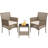 3-Piece Patio Bistro Set with Side Table & Cushions-776838584