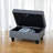 Orella 34" Wide Faux Leather Vegan Leather Rectangle Tufted Hinged Flip-Top Storage Ottoman Bench-1612437551