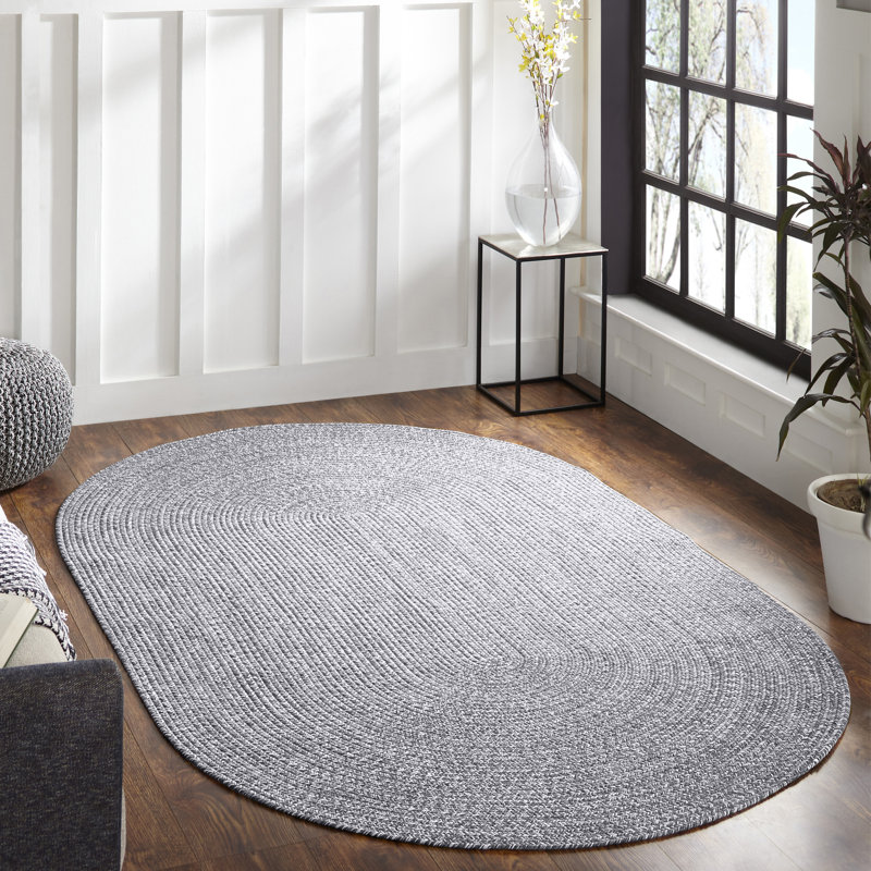 Tapis de couloir ou tapis d'extérieur tressé réversible Ulmer, Ovale 4 pi x 6 pi