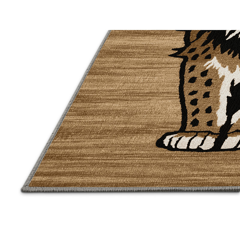 Washable Siberian Lynx Big Cats Area Rug, Rectangle 2' x 3'