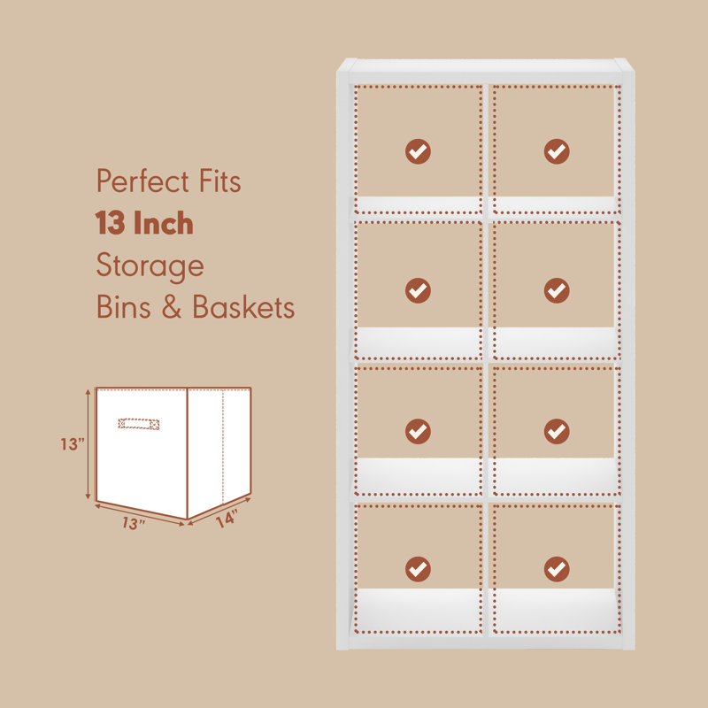 Tanvee 147.09cm H Media Shelves, White