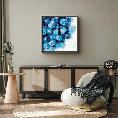 " Watercolor Splash Blueberry Bunch Fruit Food Realism Rustic Nature Relax/Calm Multicolor Neon "
