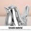 2Pcs Décoration d'oiseaux en céramique électrolytique de style nordique Figurine abstraite moderne