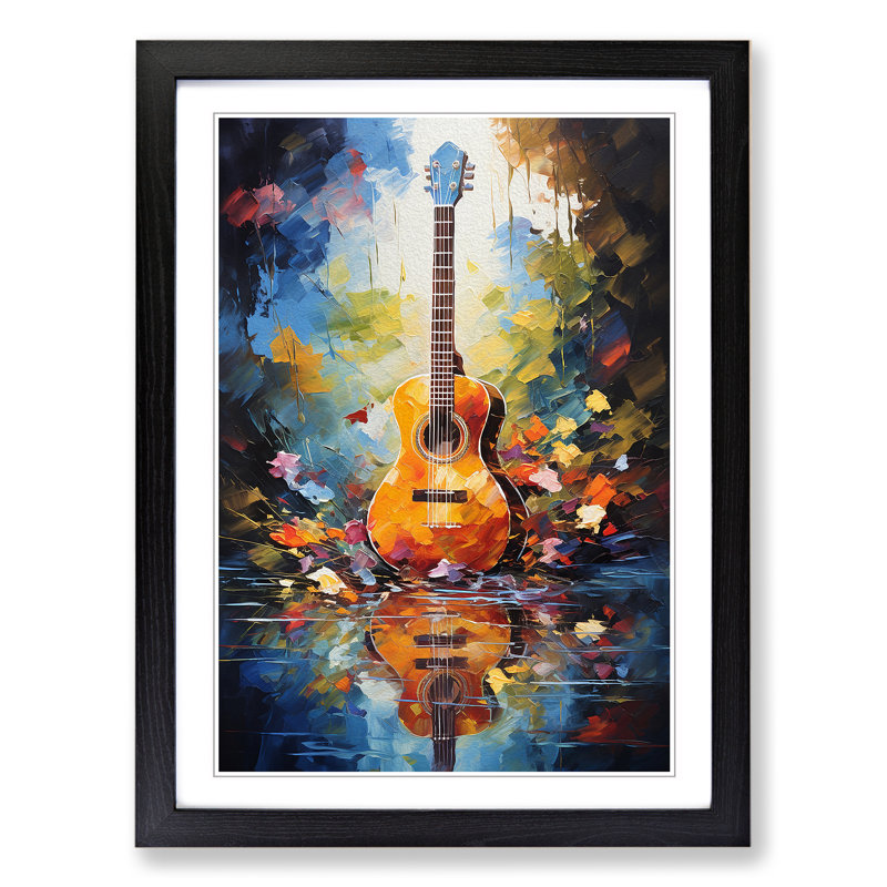Guitar Impressionism - Framed Print
